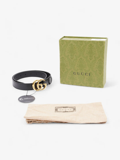 Gucci GG Marmont Belt Black / Gold Leather 80cm / 32"