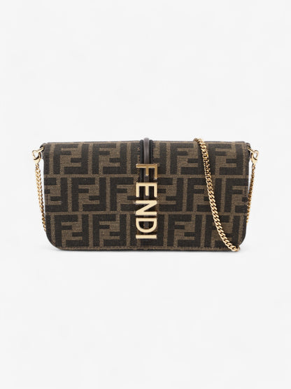 Fendi Fendigraphy Wallet on Chain Tobacco / Brown Fabric