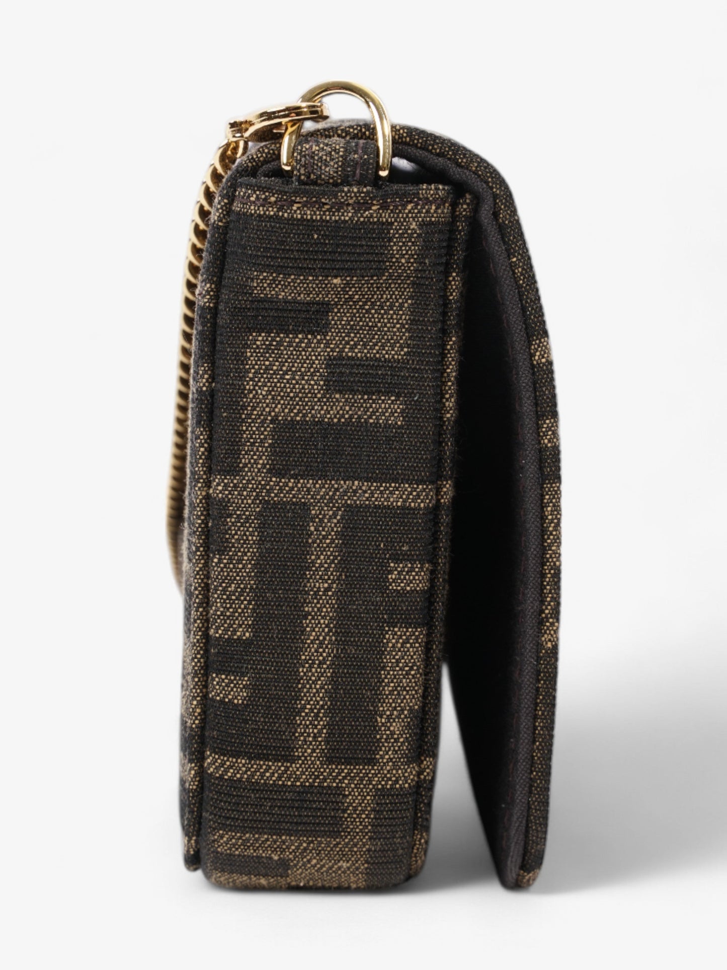 Fendi Fendigraphy Wallet on Chain Tobacco / Brown Fabric