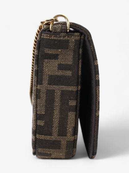 Fendi Fendigraphy Wallet on Chain Tobacco / Brown Fabric
