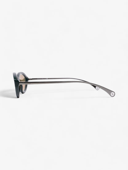 Chanel Oval CC Sunglasses Dark Green Acetate 140mm