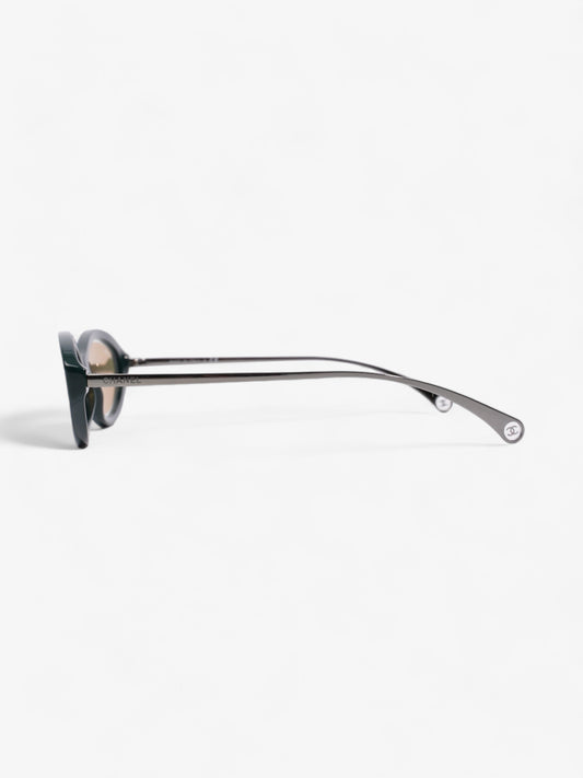 Chanel Oval CC Sunglasses Dark Green Acetate 140mm