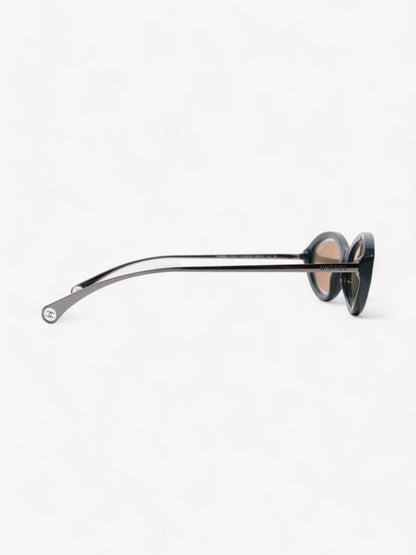 Chanel Oval CC Sunglasses Dark Green Acetate 140mm