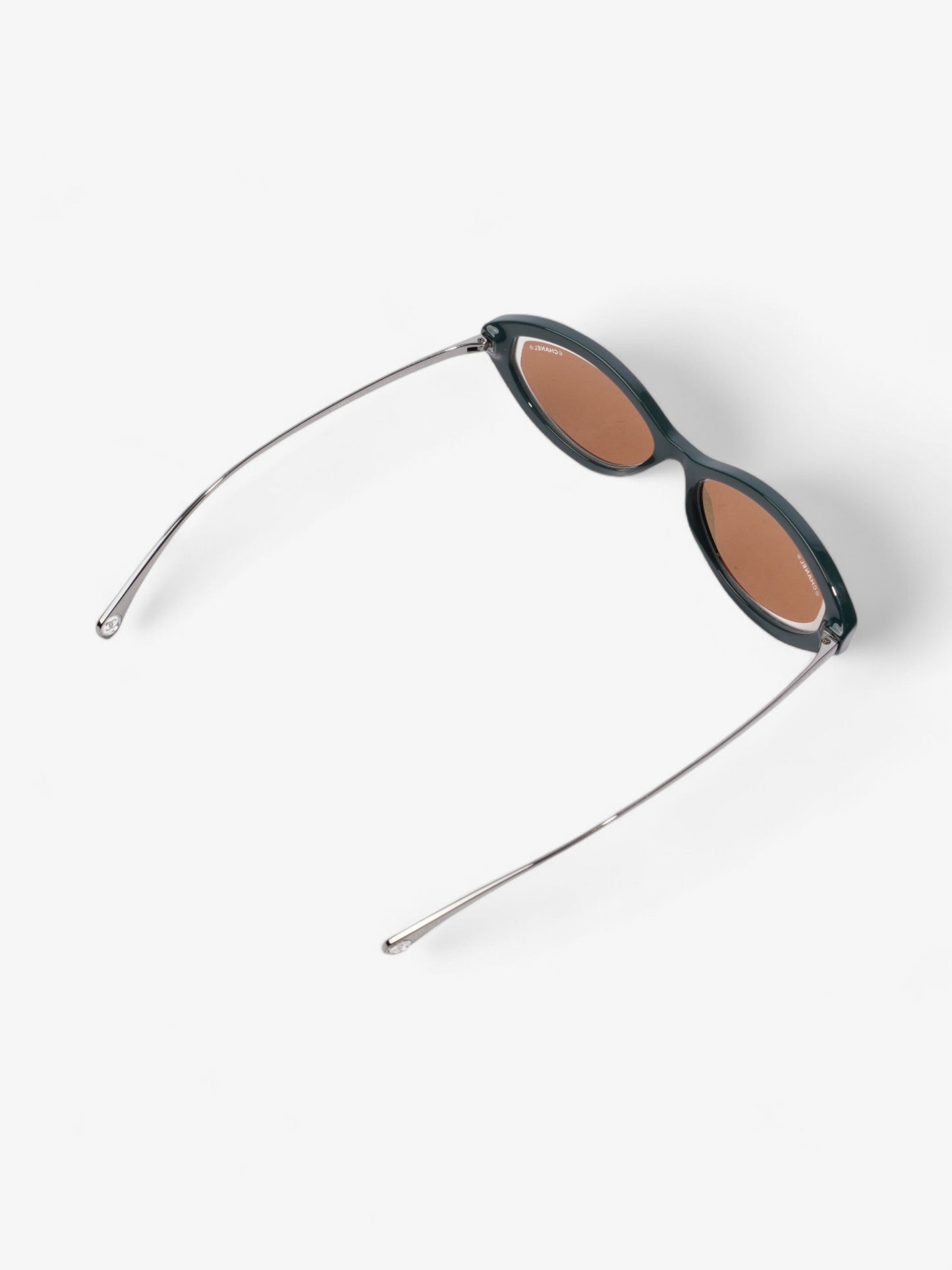 Chanel Oval CC Sunglasses Dark Green Acetate 140mm