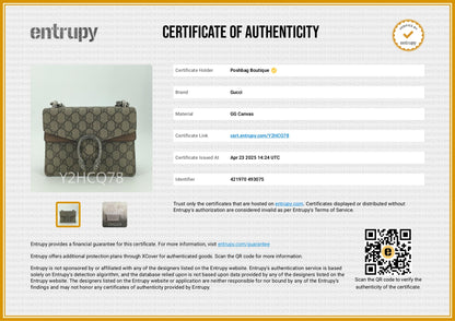 Gucci Dionysus Small GG Supreme Canvas Bag