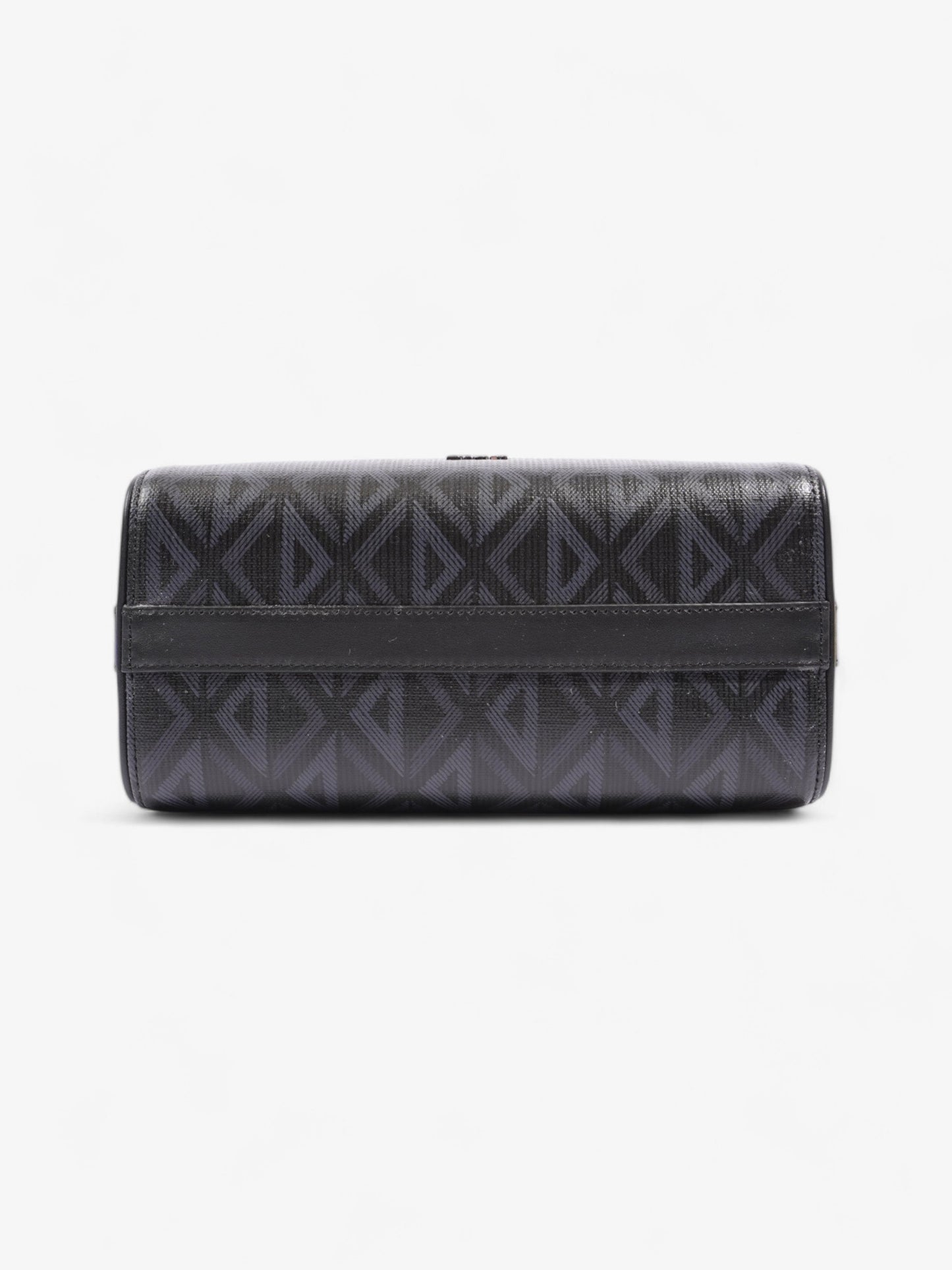 Christian Dior Pouch Saddle Duffle Black Coated Canvas