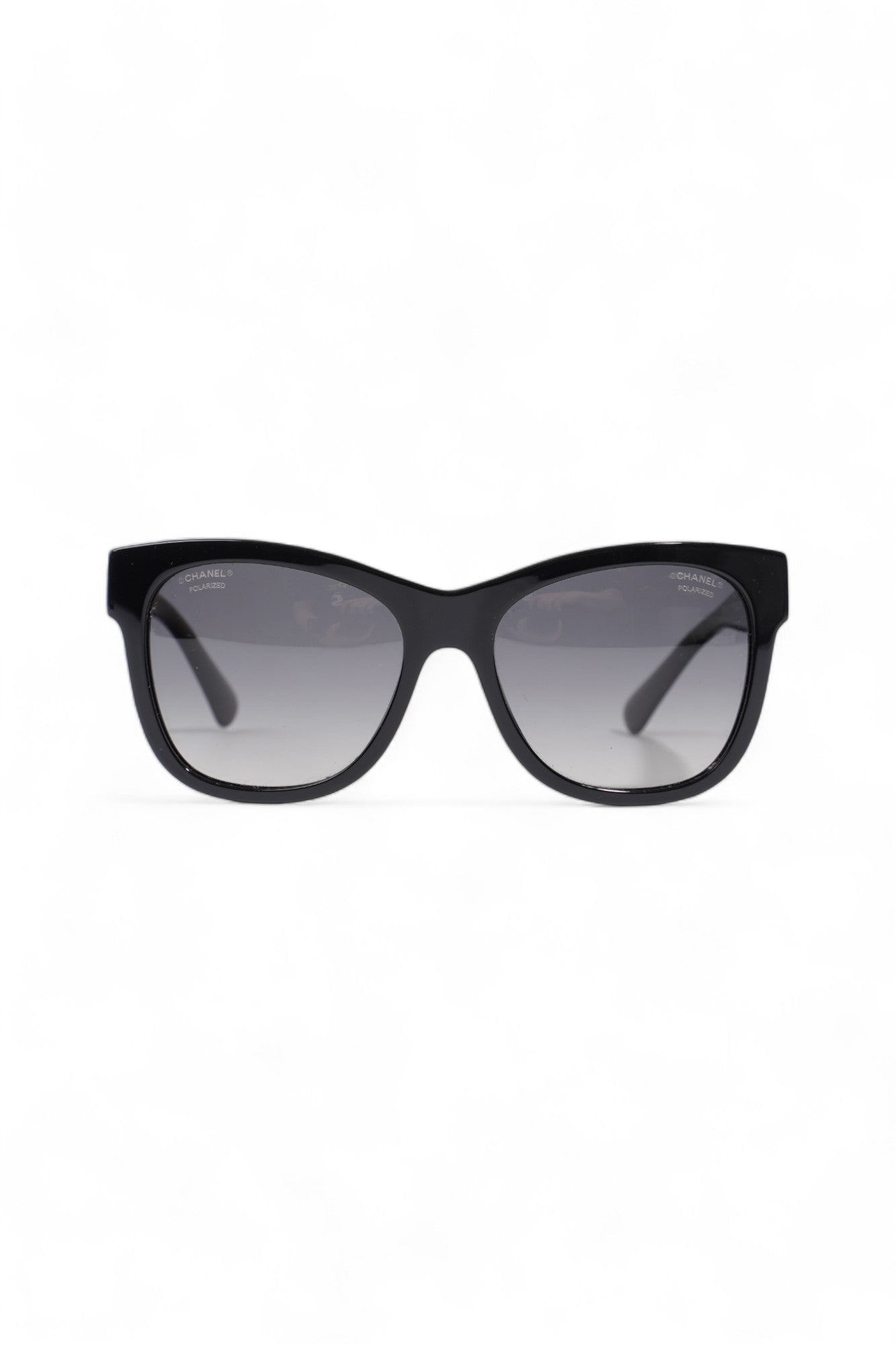 Chanel Polarized Sunglasses Black Acetate 140mm