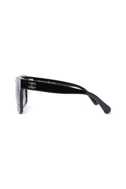 Chanel Polarized Sunglasses Black Acetate 140mm