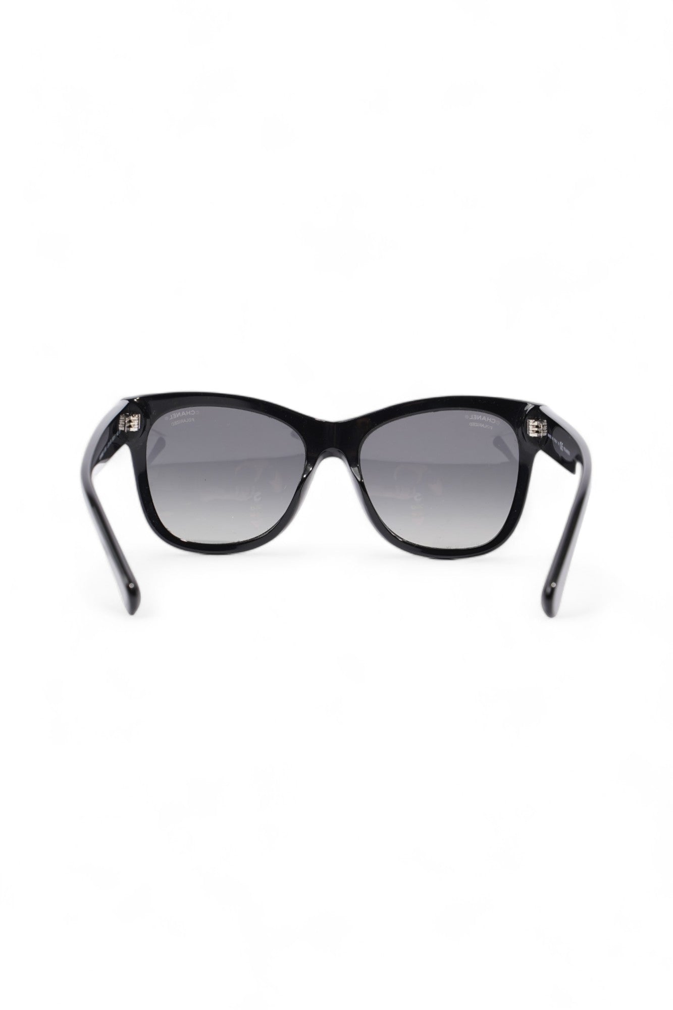 Chanel Polarized Sunglasses Black Acetate 140mm