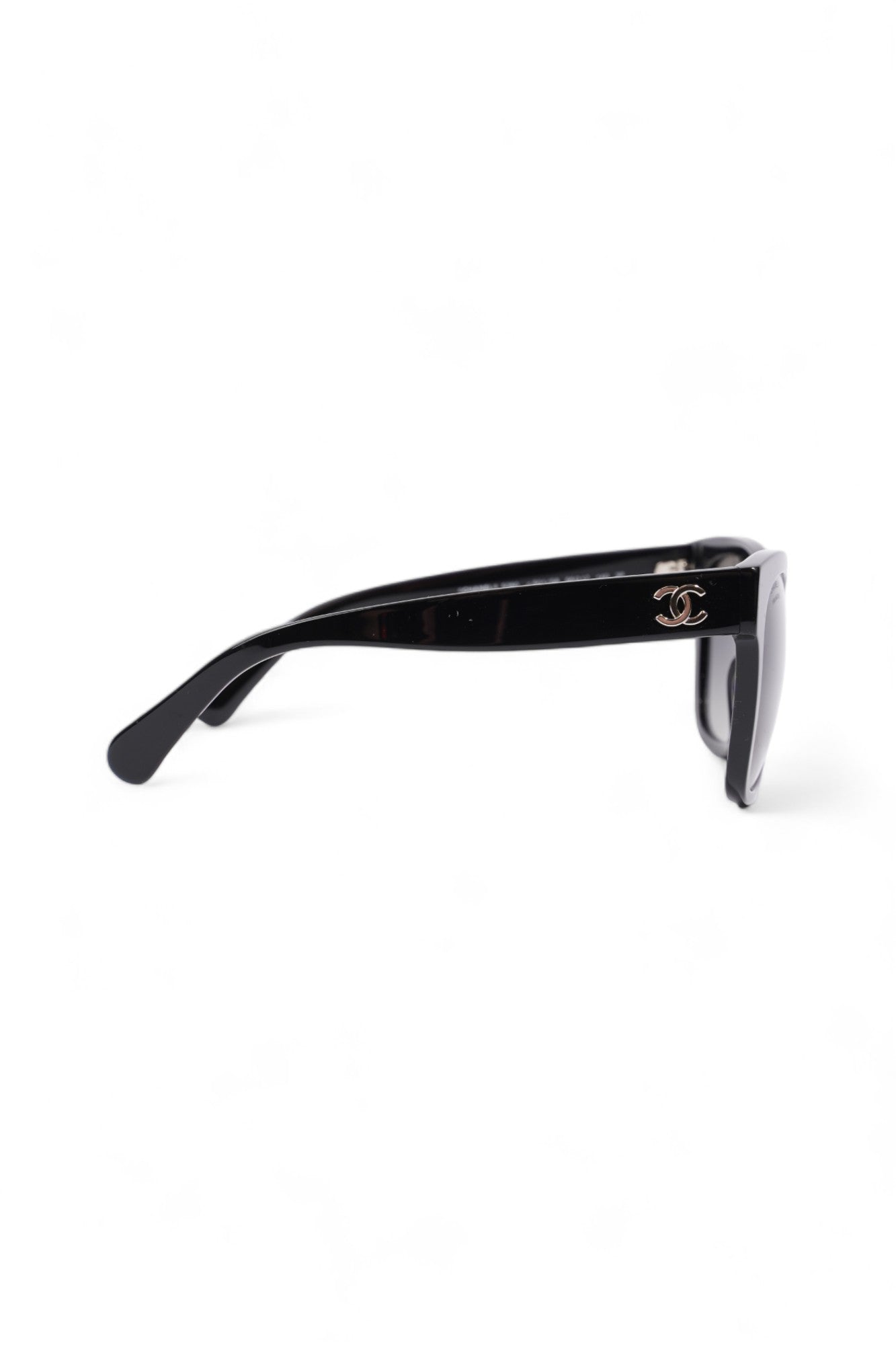 Chanel Polarized Sunglasses Black Acetate 140mm