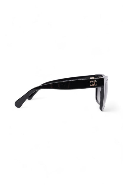 Chanel Polarized Sunglasses Black Acetate 140mm
