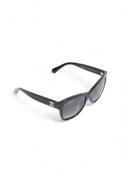 Chanel Polarized Sunglasses Black Acetate 140mm