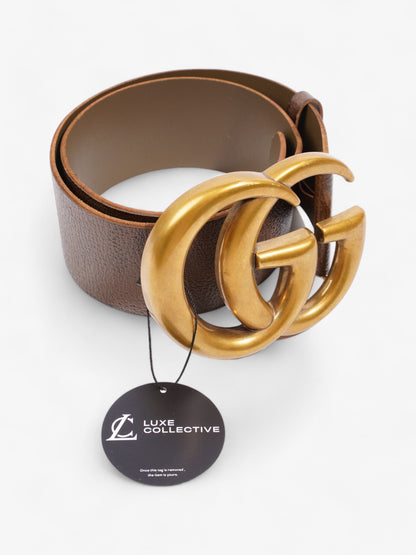 Gucci GG Marmont Extra Wide Belt Brown Leather 85cm / 34"