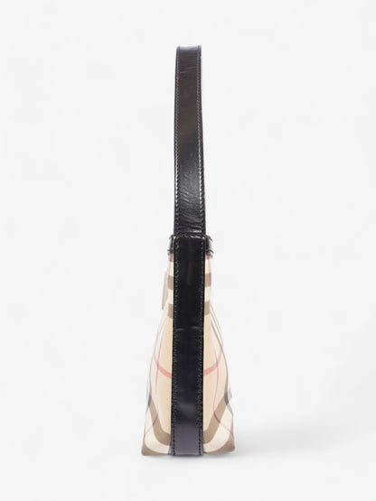 Burberry Check Shoulder Bag Nova Check / Black Coated Canvas