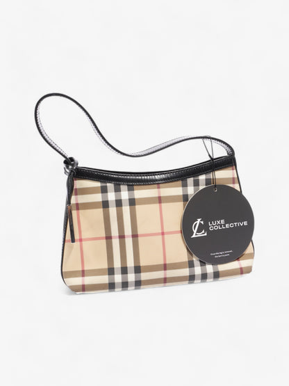 Burberry Check Shoulder Bag Nova Check / Black Coated Canvas