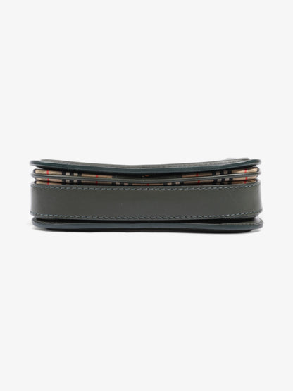 Burberry Eyelet Chain Knight Check / Green Calfskin Leather