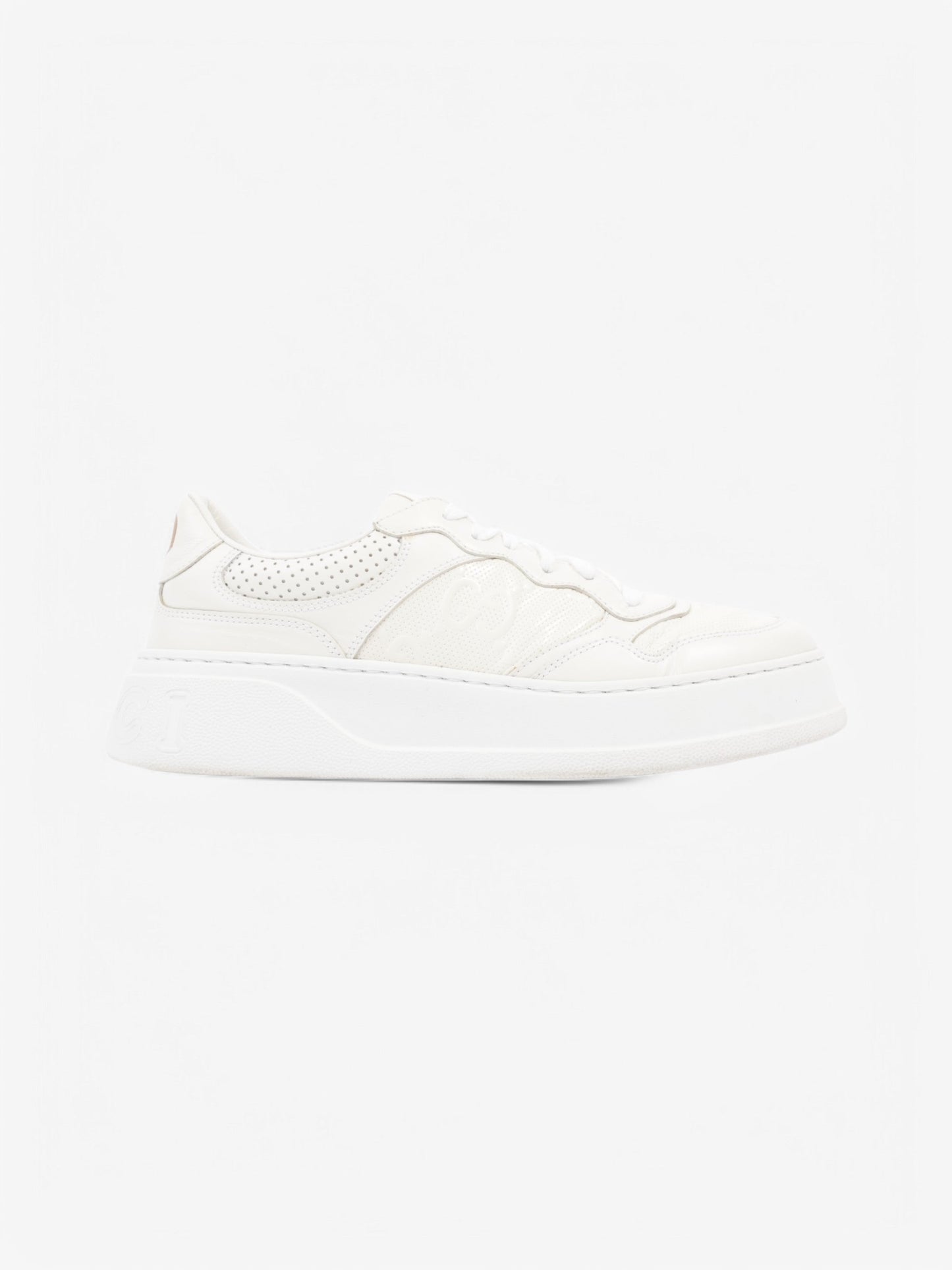 Gucci GG Embossed Chunky Sneakers White  Leather EU 41 UK 7