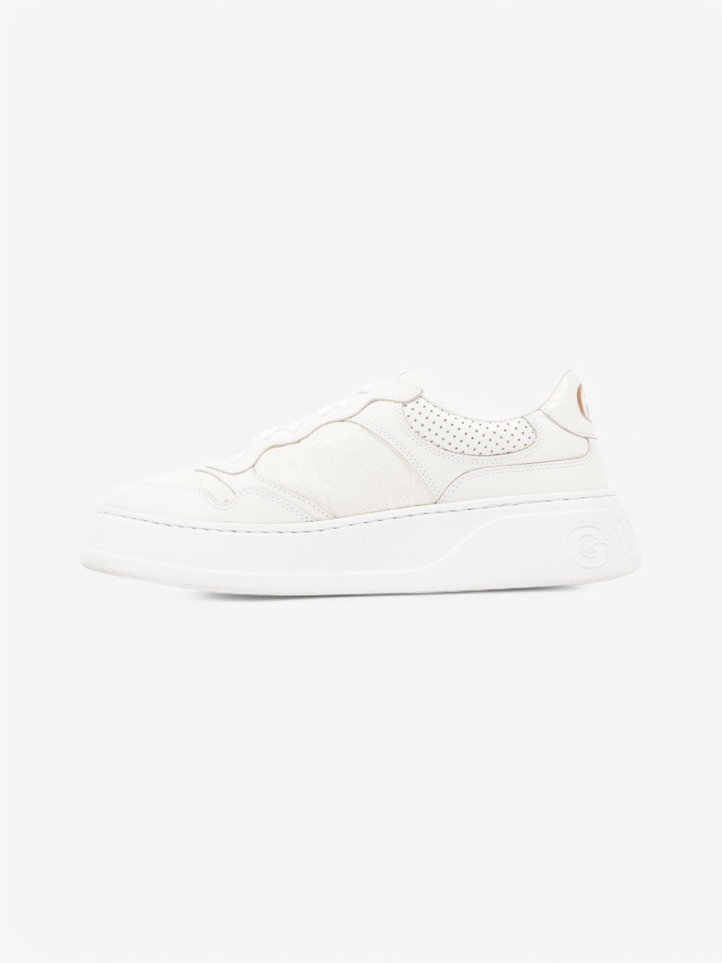 Gucci GG Embossed Chunky Sneakers White  Leather EU 41 UK 7