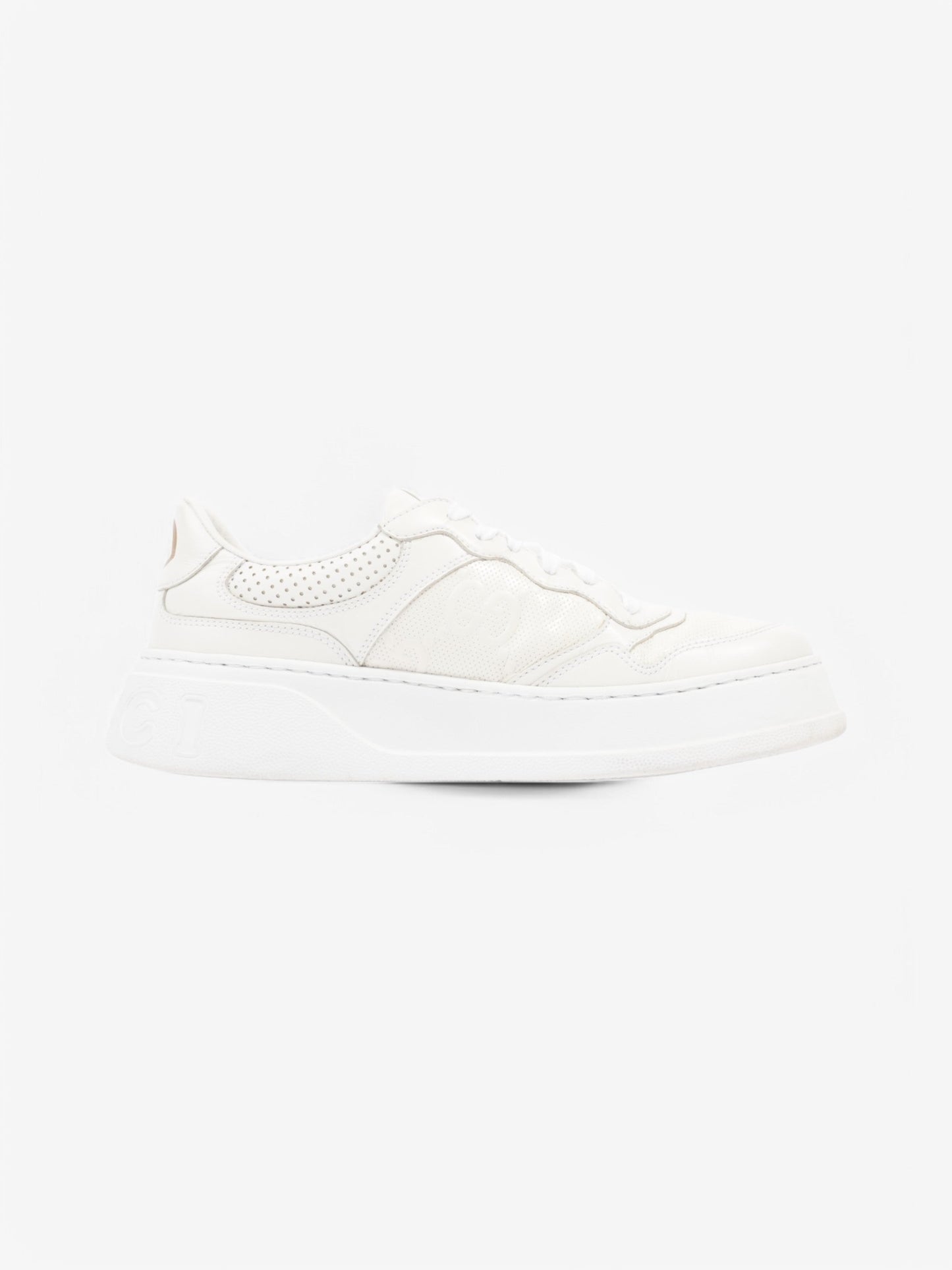 Gucci GG Embossed Chunky Sneakers White  Leather EU 41 UK 7