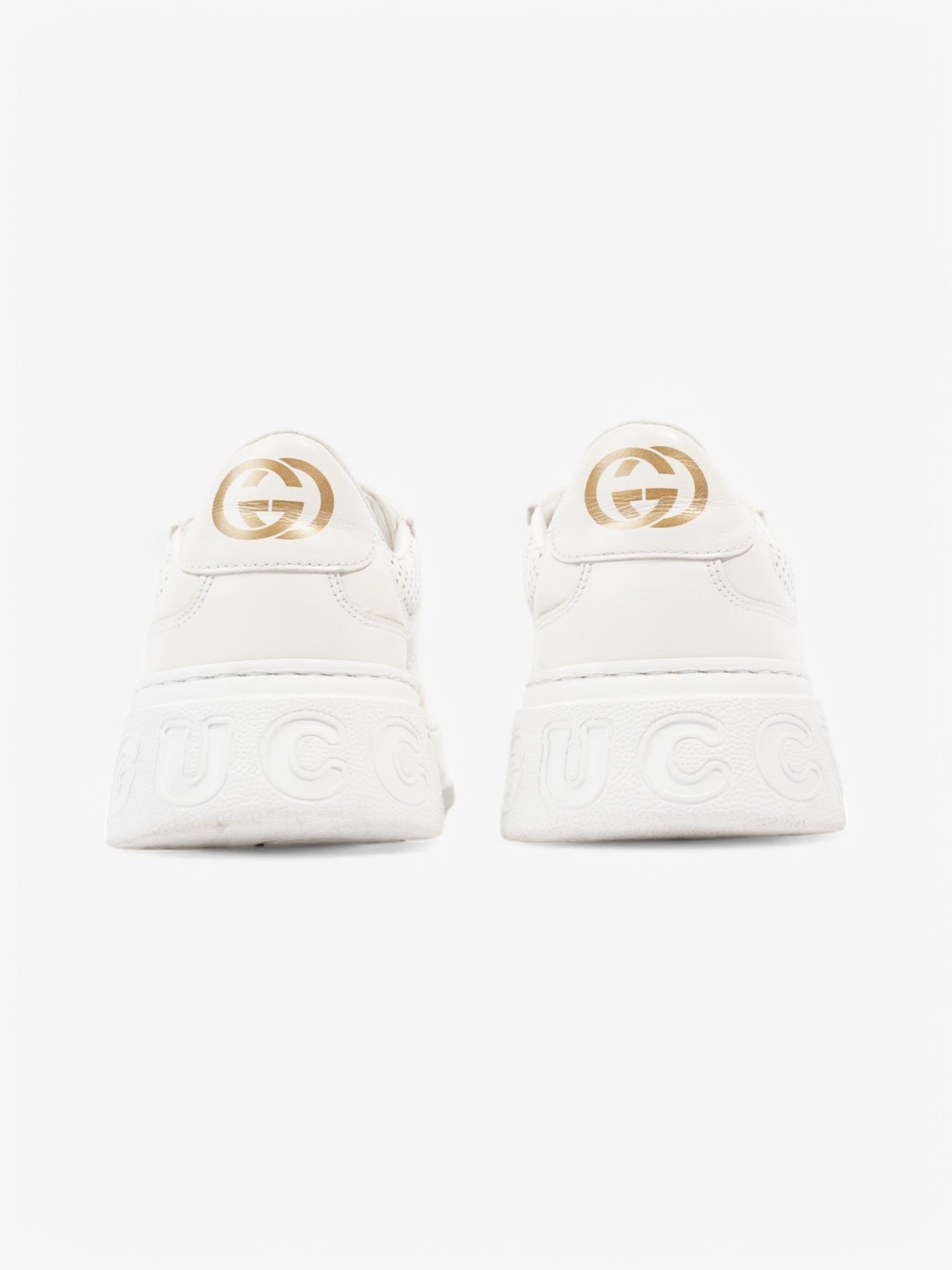 Gucci GG Embossed Chunky Sneakers White  Leather EU 41 UK 7
