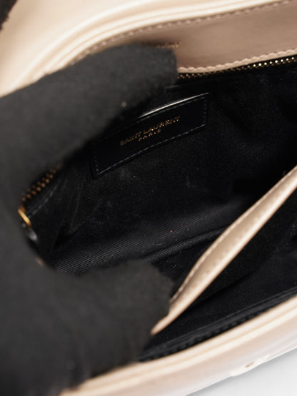Saint Laurent Lou Lou Beige Matelasse Leather Toy
