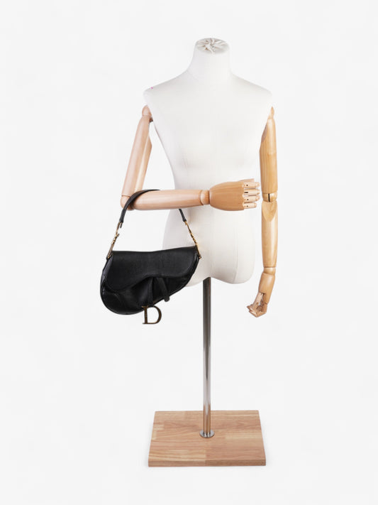 Christian Dior Saddle Bag Black Calfskin Leather