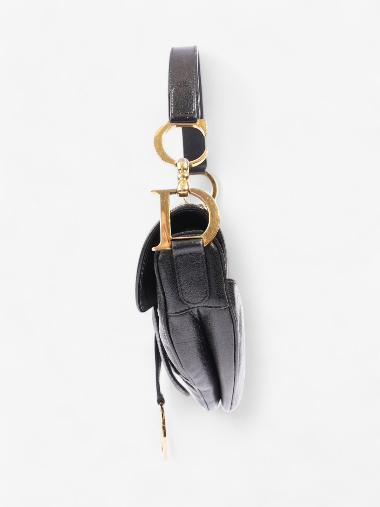 Christian Dior Saddle Bag Black Calfskin Leather