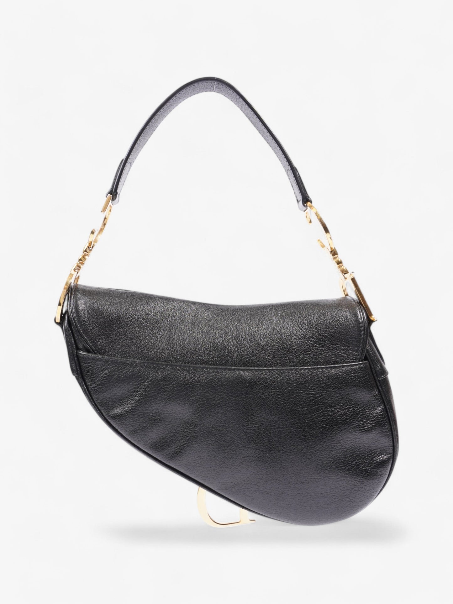 Christian Dior Saddle Bag Black Calfskin Leather