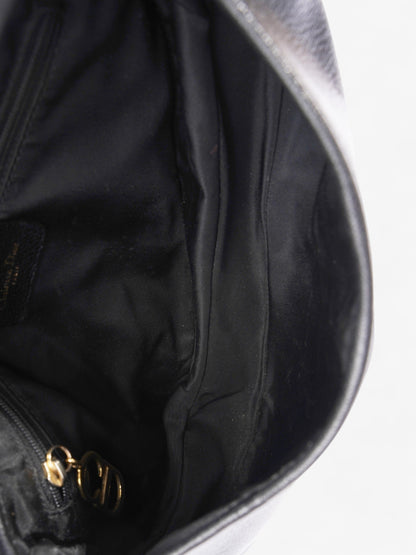 Christian Dior Saddle Bag Black Calfskin Leather