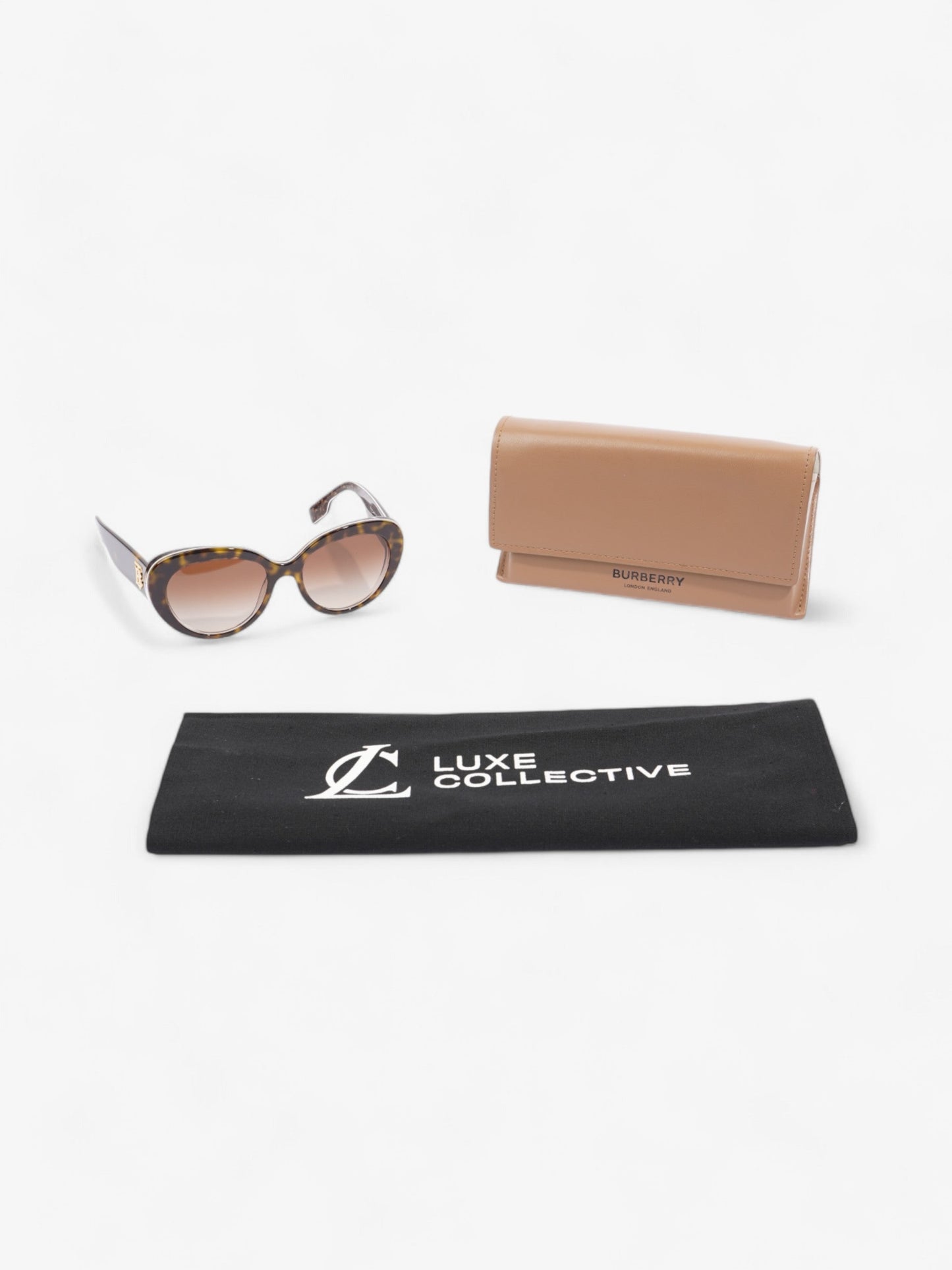 Burberry Tortoise Shell Sunglasses Dark Havana / Brown Acetate 140mm