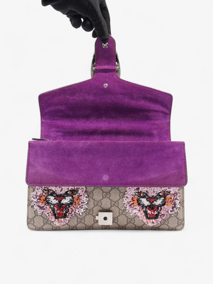 Gucci Embroidered Dionysus GG Supreme / Purple / Red Canvas Small