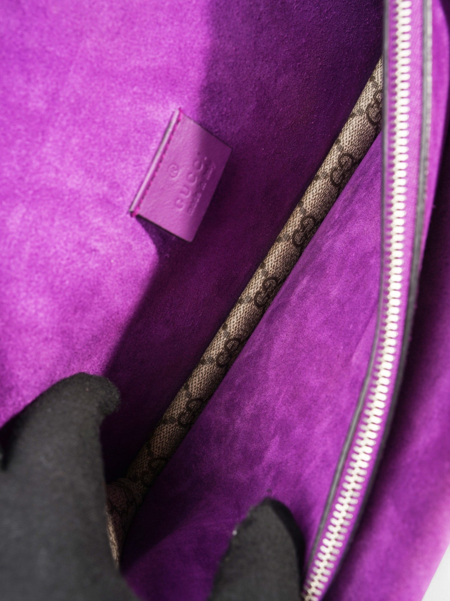 Gucci Embroidered Dionysus GG Supreme / Purple / Red Canvas Small