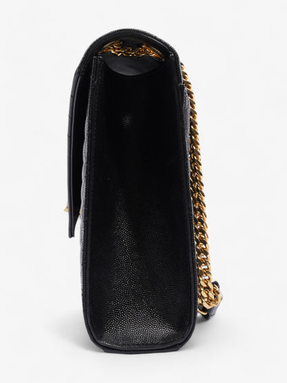 Saint Laurent Envelope Black Calfskin Leather Large