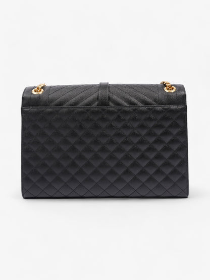 Saint Laurent Envelope Black Calfskin Leather Large