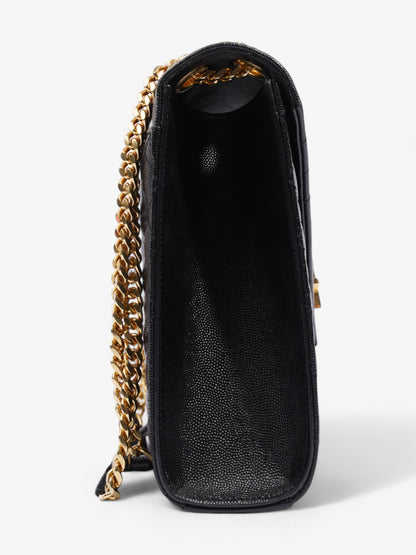 Saint Laurent Envelope Black Calfskin Leather Large