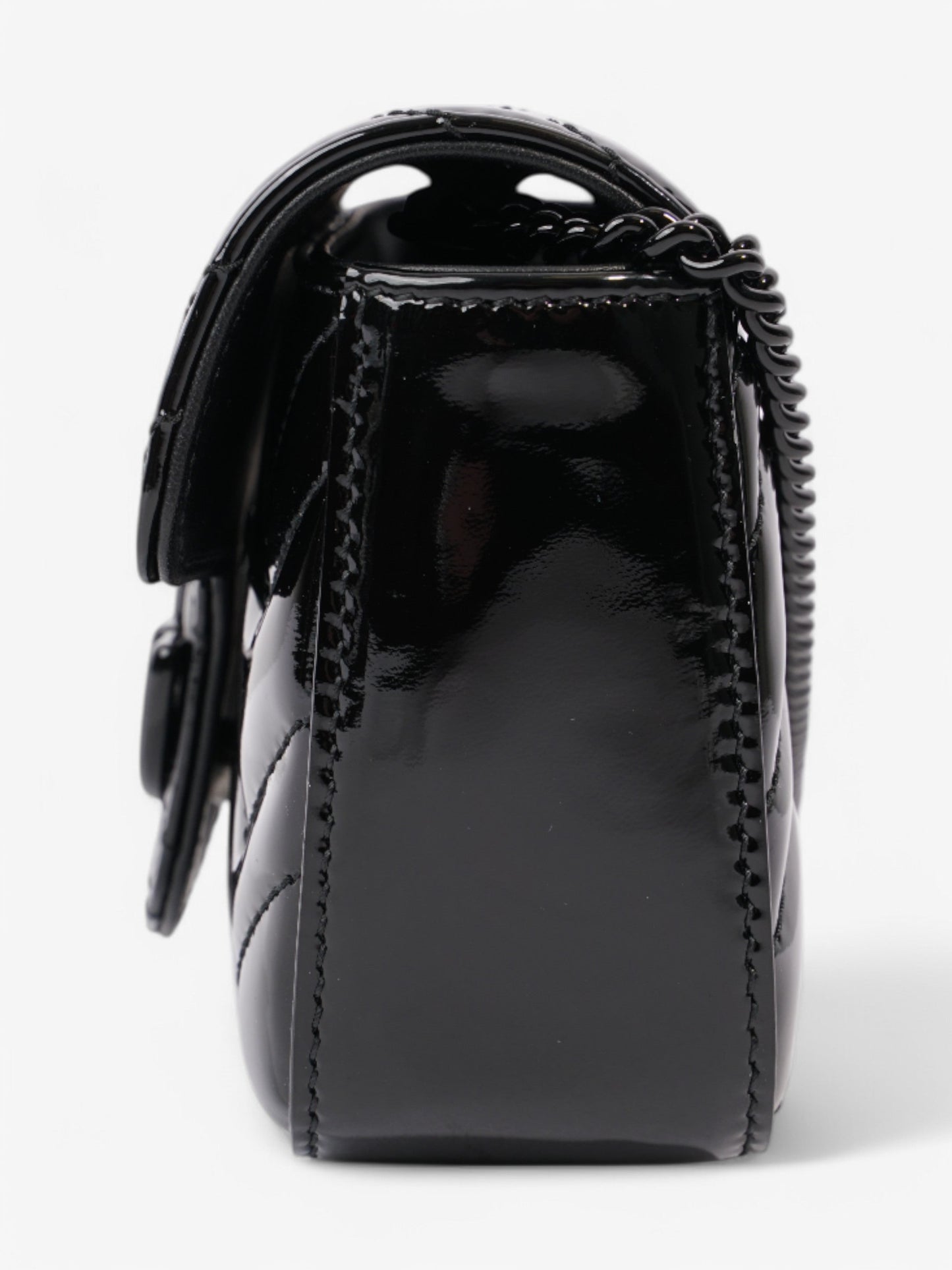 Gucci GG Marmont Black Patent Leather Super Mini