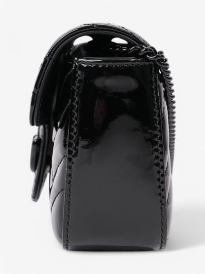 Gucci GG Marmont Black Patent Leather Super Mini