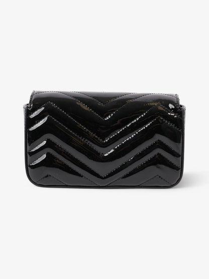 Gucci GG Marmont Black Patent Leather Super Mini