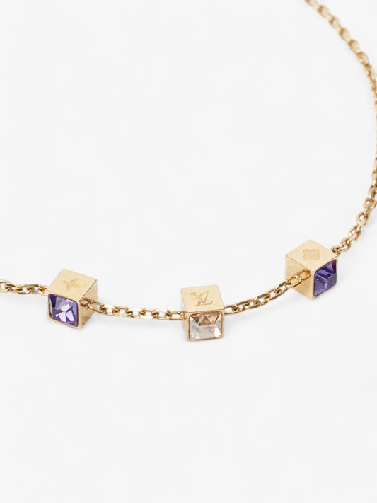 Louis Vuitton LV Collier Gamble Necklace Gold / Purple / White Base Metal