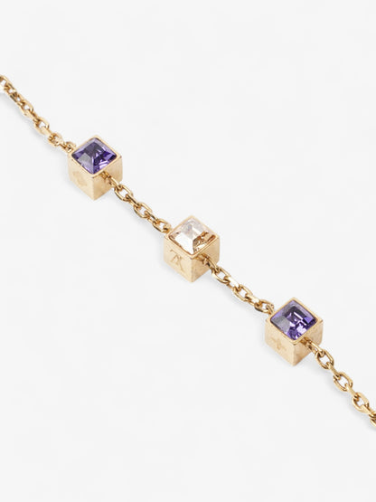 Louis Vuitton LV Collier Gamble Necklace Gold / Purple / White Base Metal