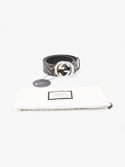Gucci Interlocking G Wide Belt GG Supreme / Black Canvas 100cm / 40"