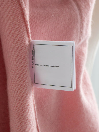 Chanel S/S 2021 Pink Cashmere Navy CC N5 21P 21S Cardigan