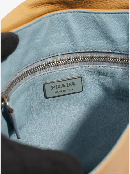 Prada Tassel Flap Shoulder Caramel Brown  Leather