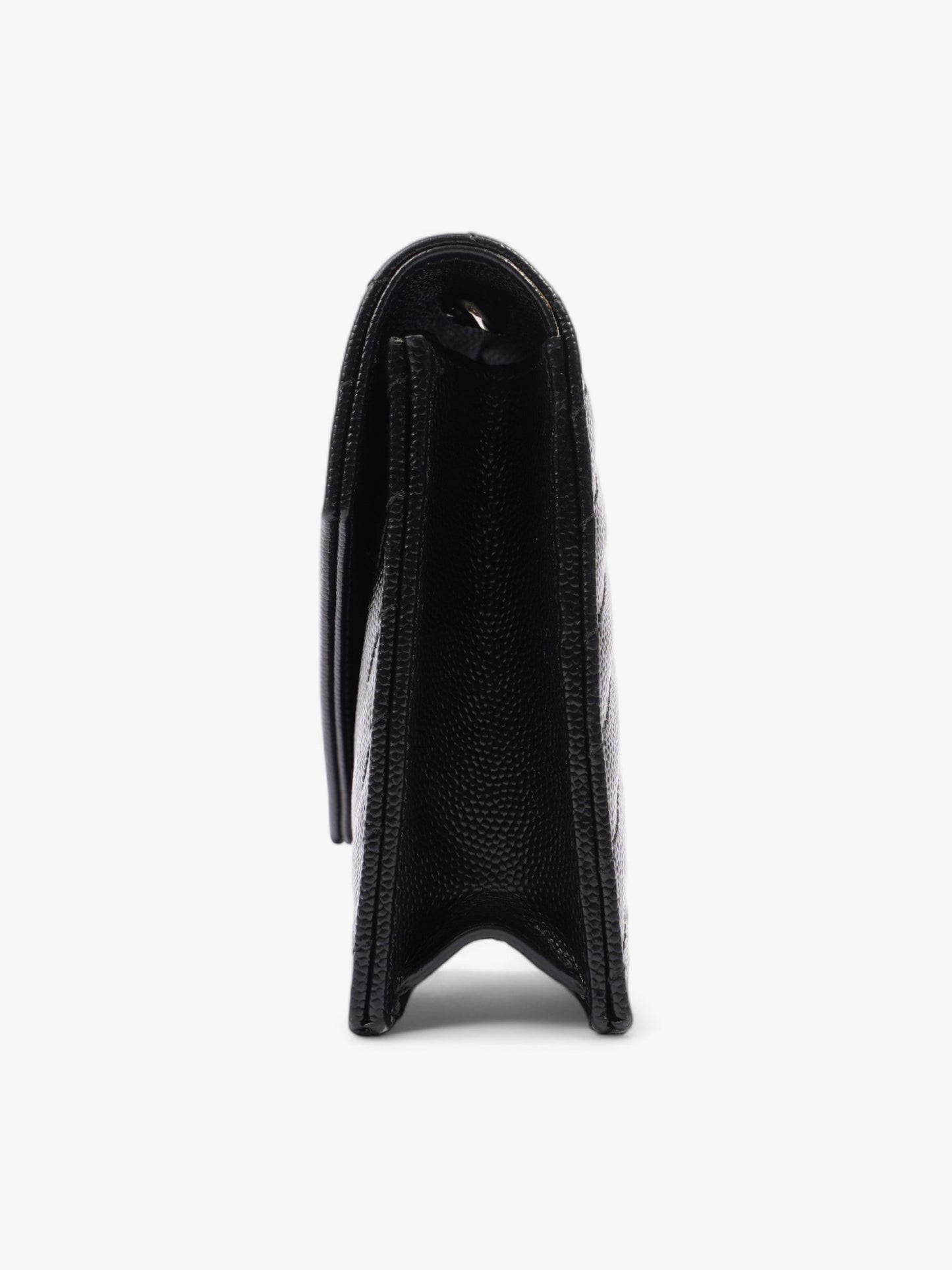 Saint Laurent Envelope Wallet On Chain Black Grained Leather