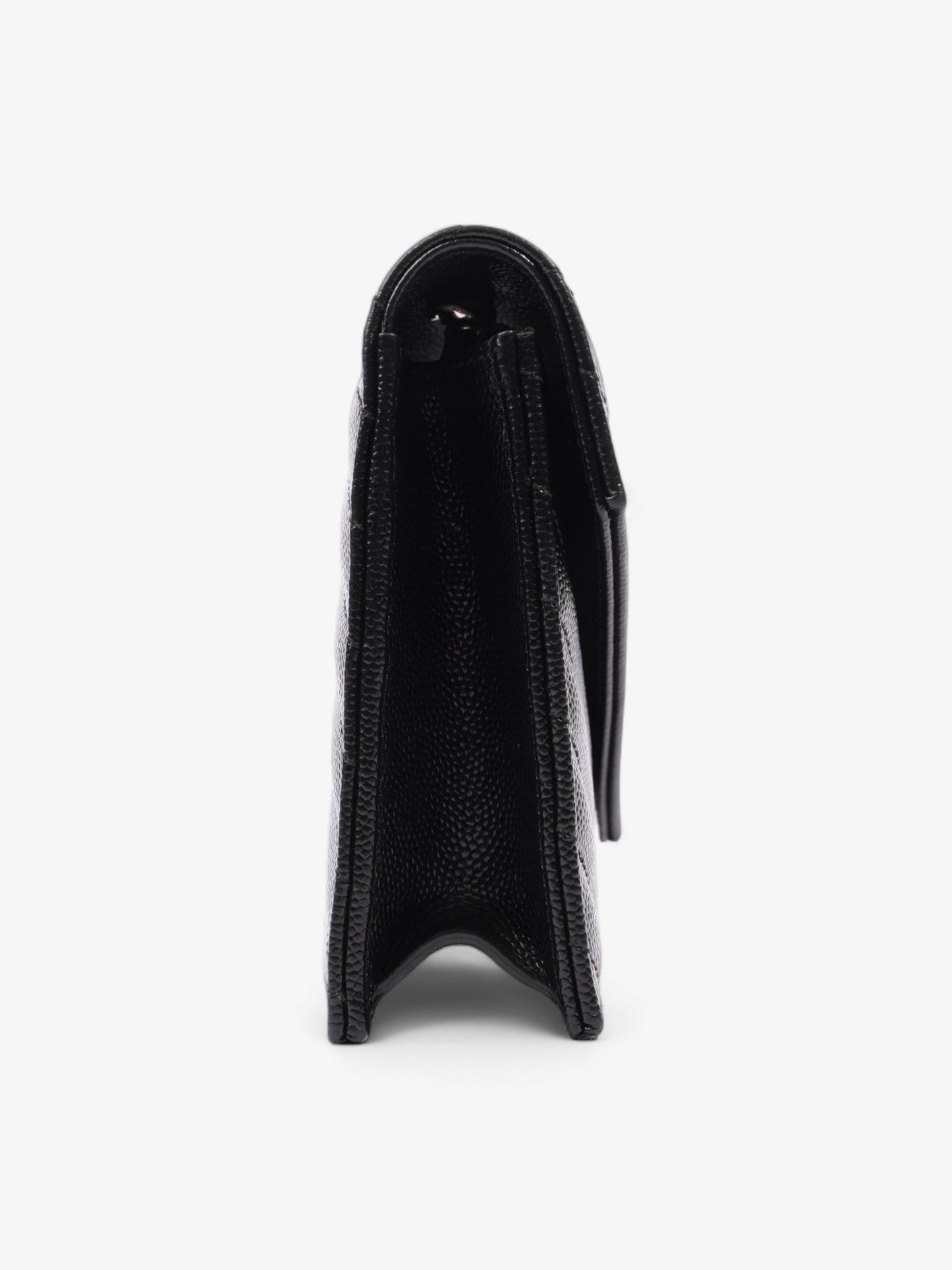 Saint Laurent Envelope Wallet On Chain Black Grained Leather