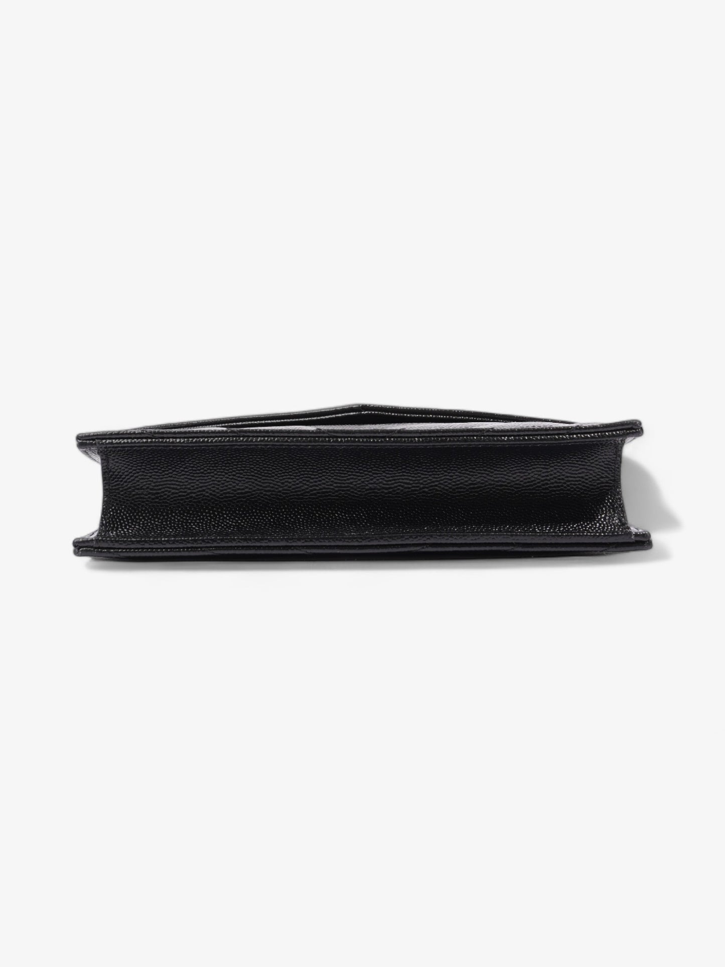 Saint Laurent Envelope Wallet On Chain Black Grained Leather