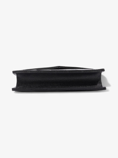 Saint Laurent Envelope Wallet On Chain Black Grained Leather