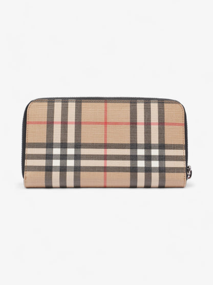 Burberry Elmore Zip Around Wallet House Check Canvas