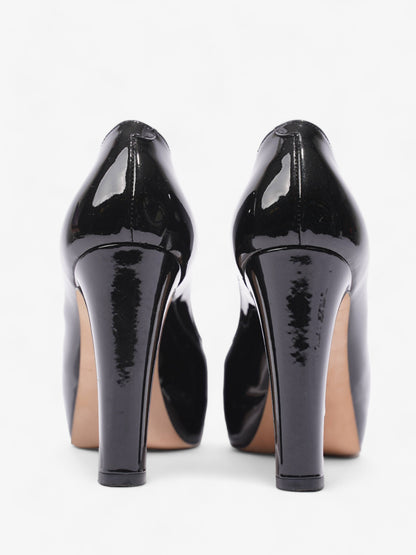 Chanel Platform Heel 100 Black Patent Leather EU 36 UK 3