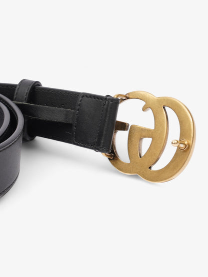 Gucci GG Marmont Belt Black / Gold Leather 85cm / 34"